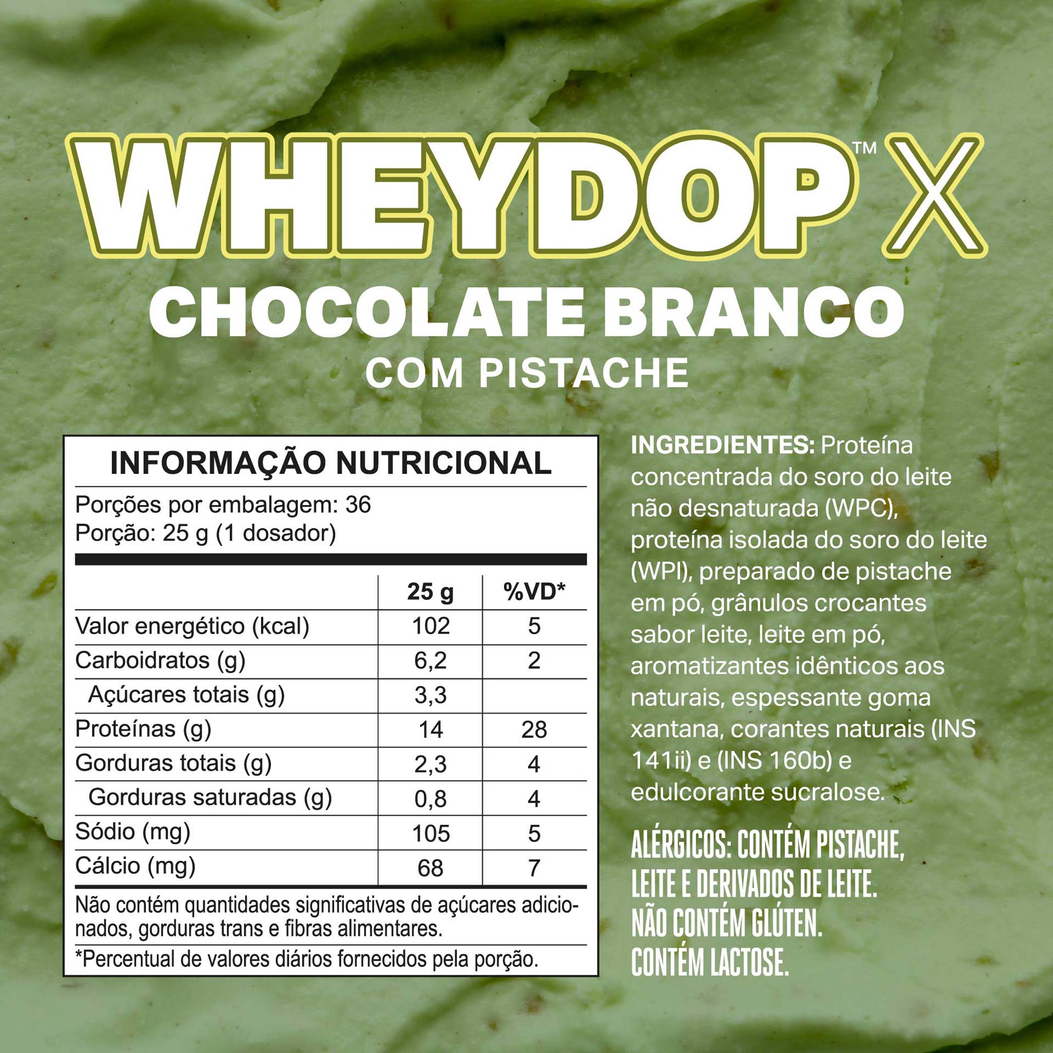 REFIL WHEYDOP X Chocolate Branco com Pistache 900g