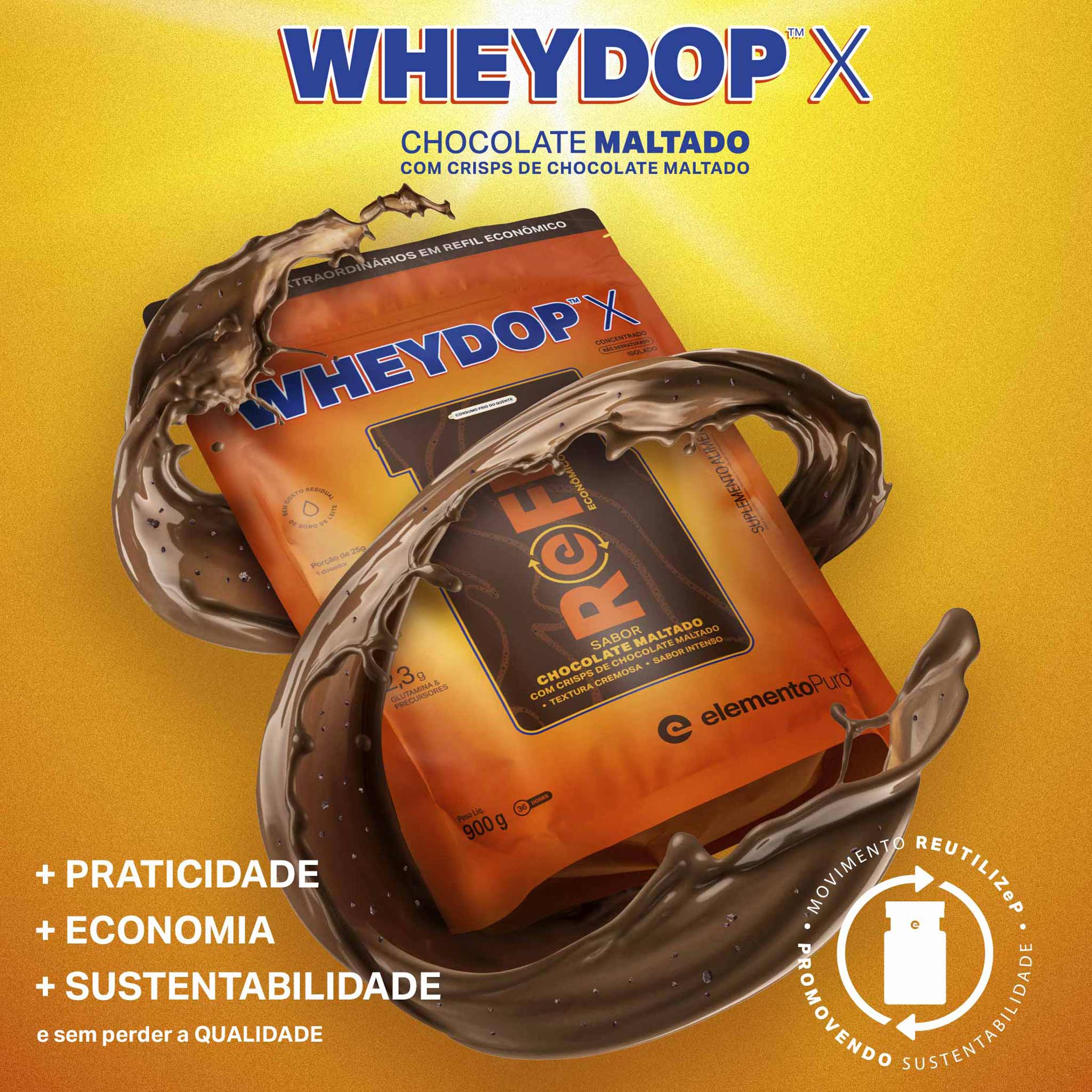 REFIL WHEYDOP X Chocolate Maltado 900g