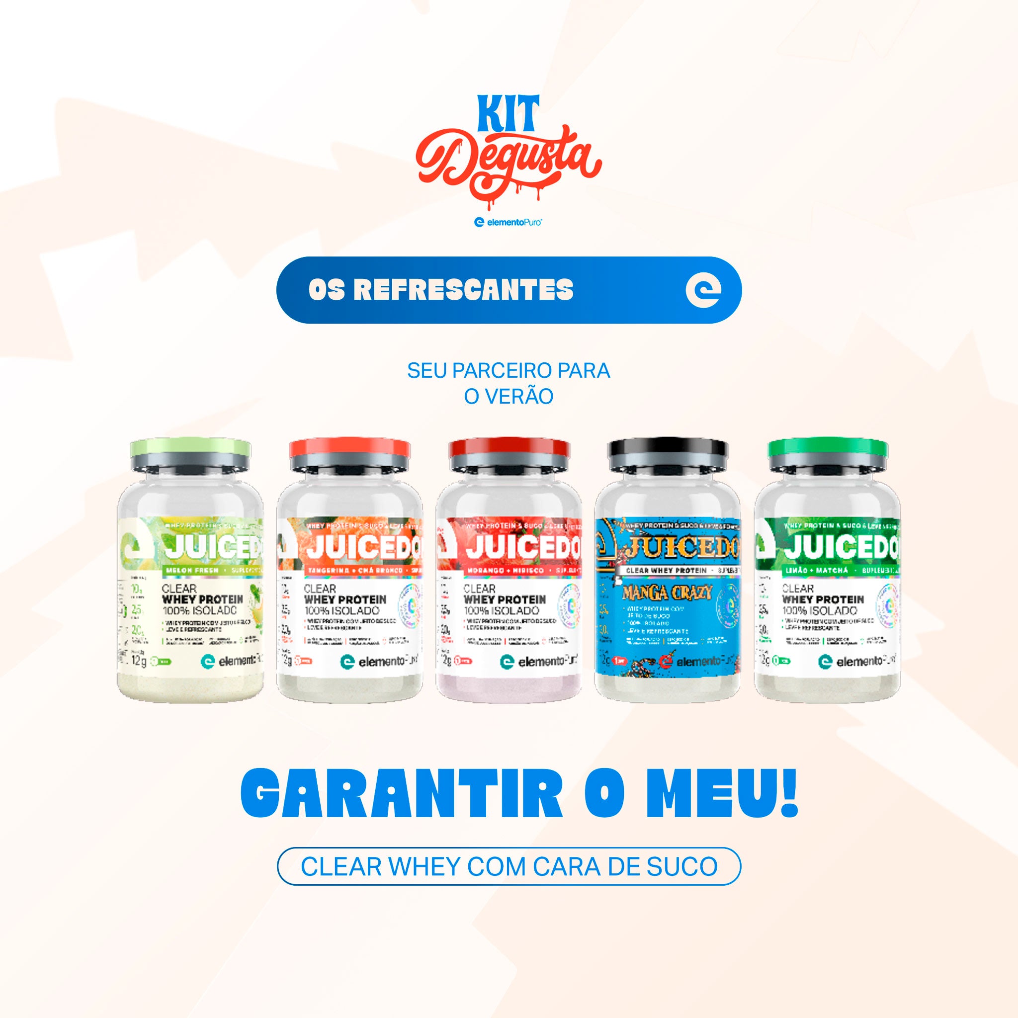 KIT Degusta - Os Refrescantes - MONODOSE JUICEDOP 5x12g
