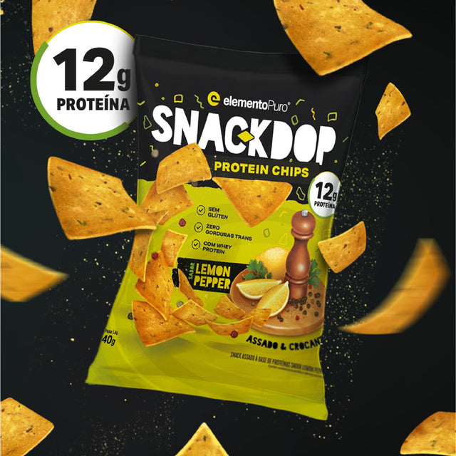 SNACKDOP Protein Chips Lemon Pepper 40g