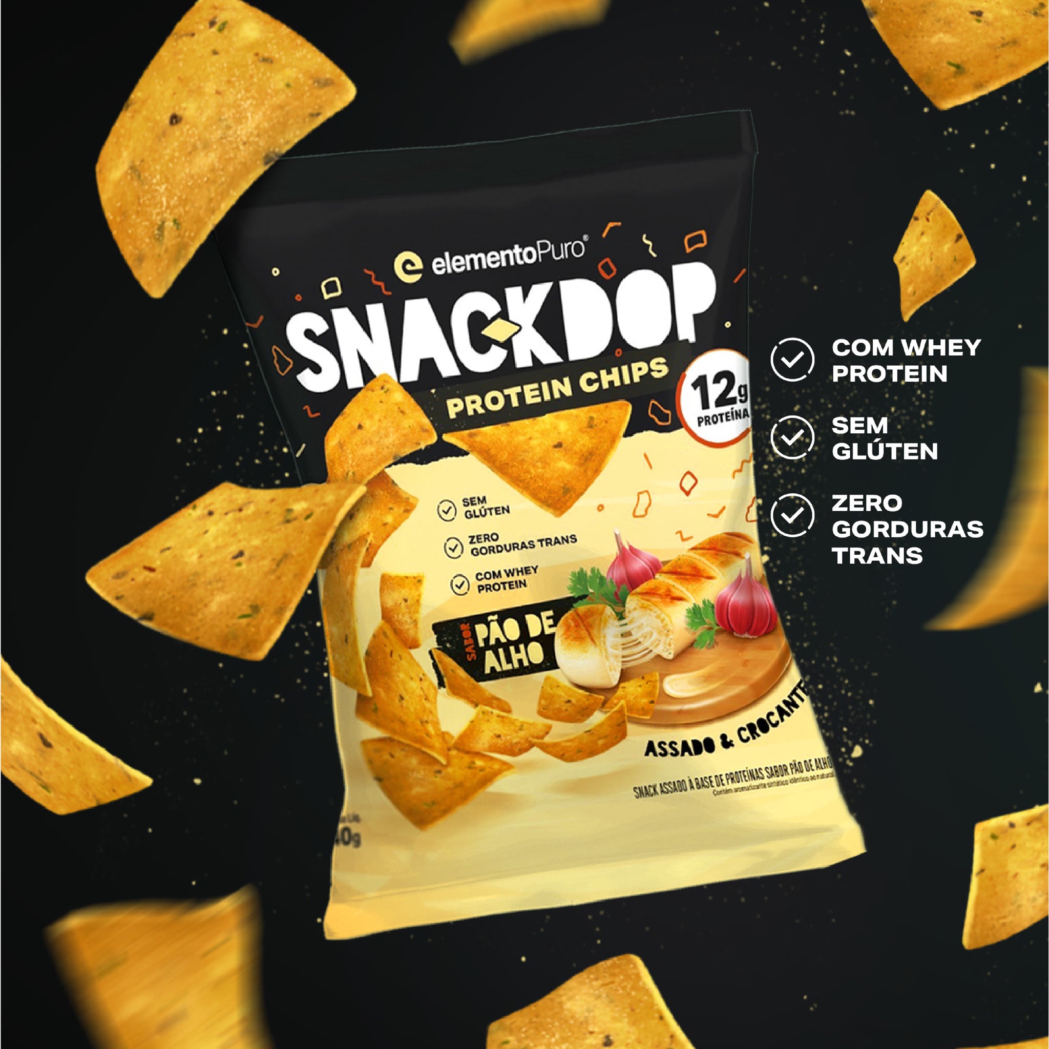 SNACKDOP Protein Chips Pão de Alho 40g