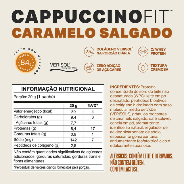 CAPPUCCINOFIT Caramelo Salgado Display 240g - 12x20g