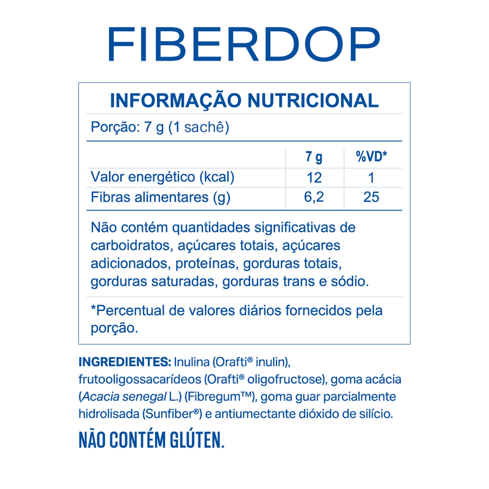 FIBERDOP Fibras Prebióticas Display 70g - 10x7g