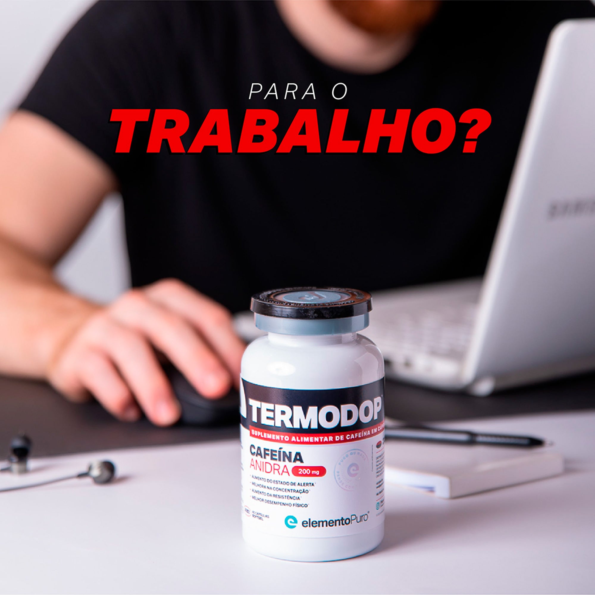 TERMODOP Cafeína 200 mg - 60 Cápsulas