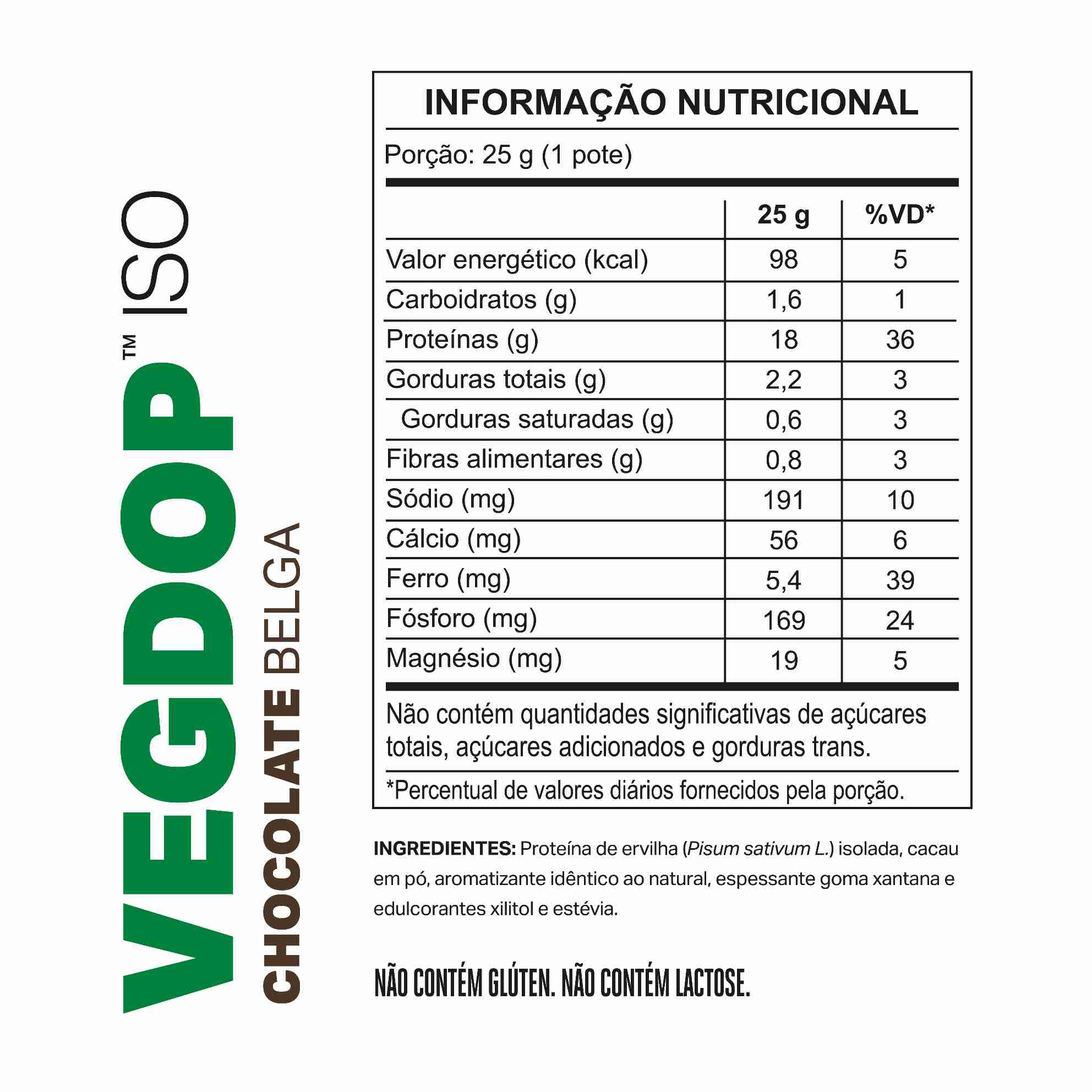 MONODOSE VEGDOP Chocolate Belga 25g