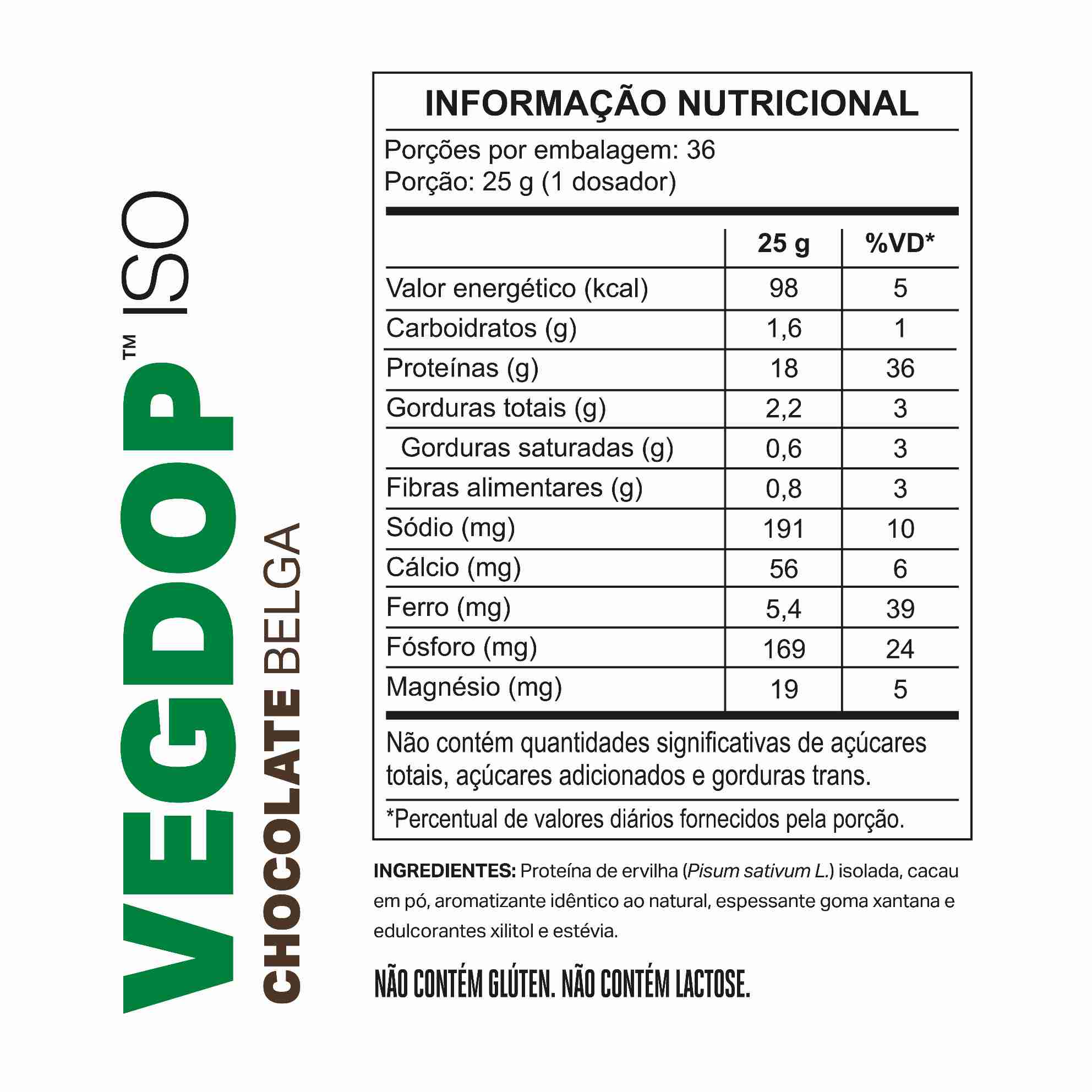 VEGDOP Chocolate Belga 900g