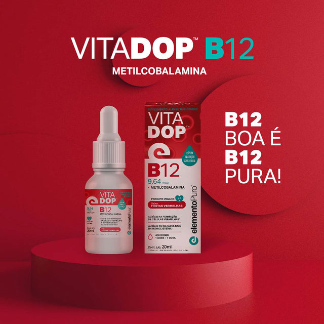 VITADOP B12 Metilcobalamina em Gotas Frutas Vermelhas 20ml