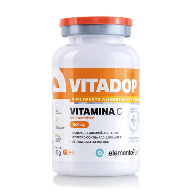 VITADOP C - Vitamina C Ácido Ascórbico 500 mg 60 Cápsulas
