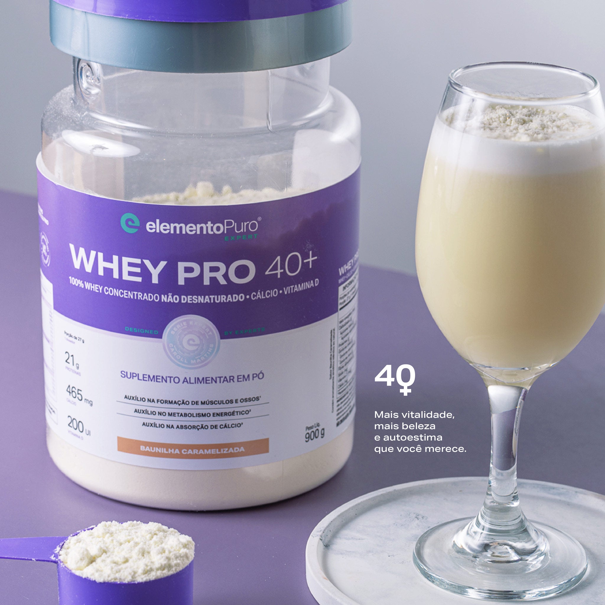WHEY PRO 40+ Baunilha Caramelizada 900g