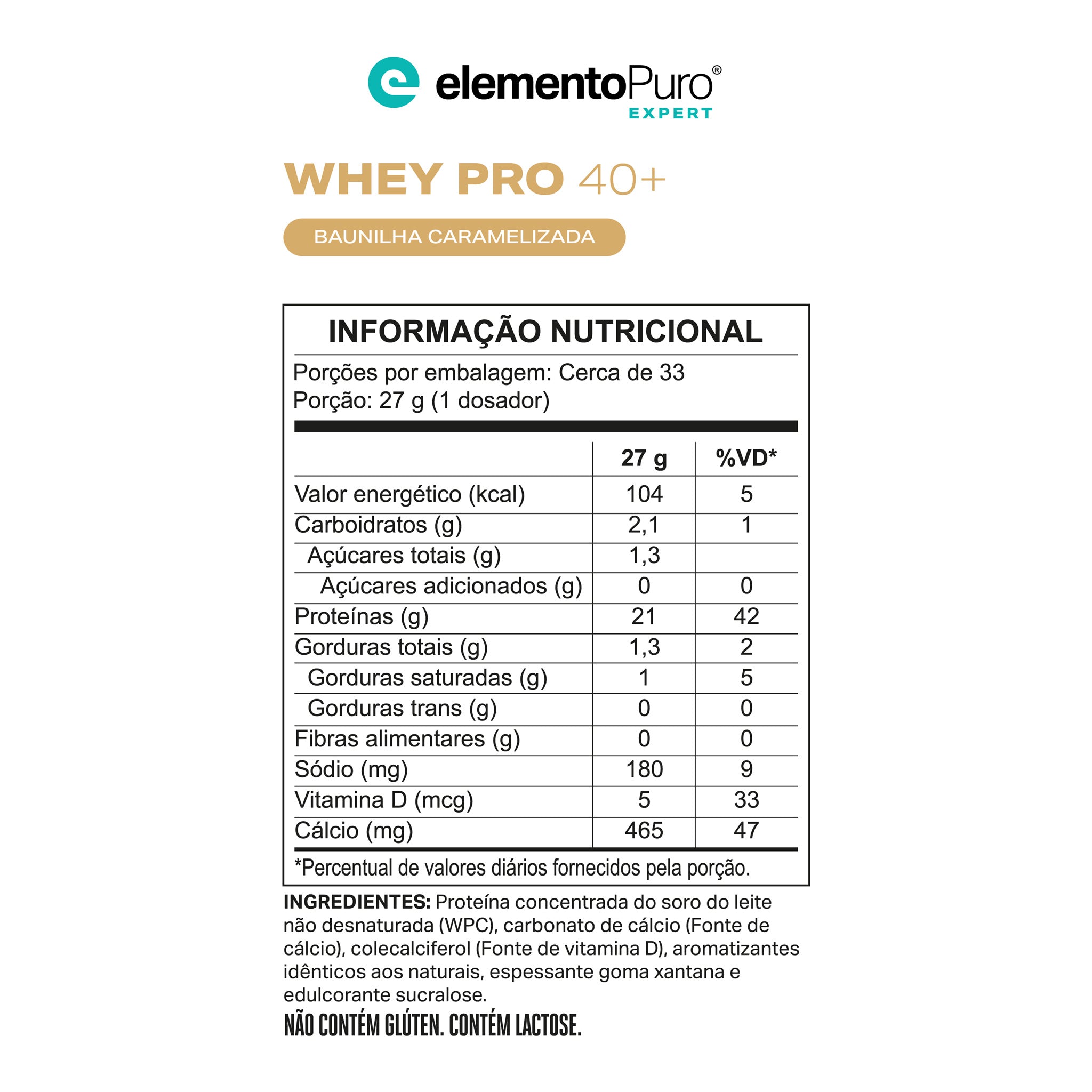 WHEY PRO 40+ Baunilha Caramelizada 900g