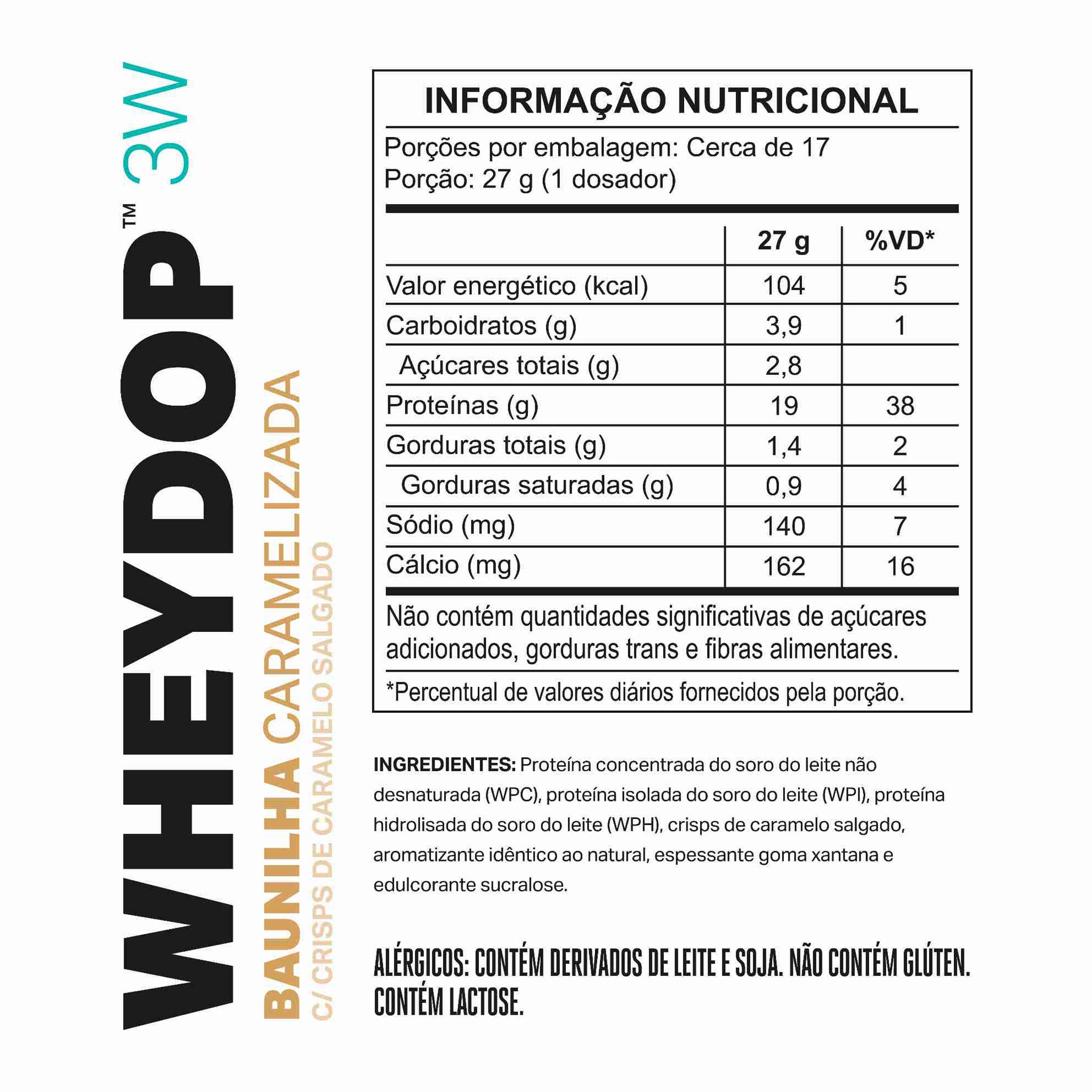 WHEYDOP 3W Baunilha Caramelizada 450g