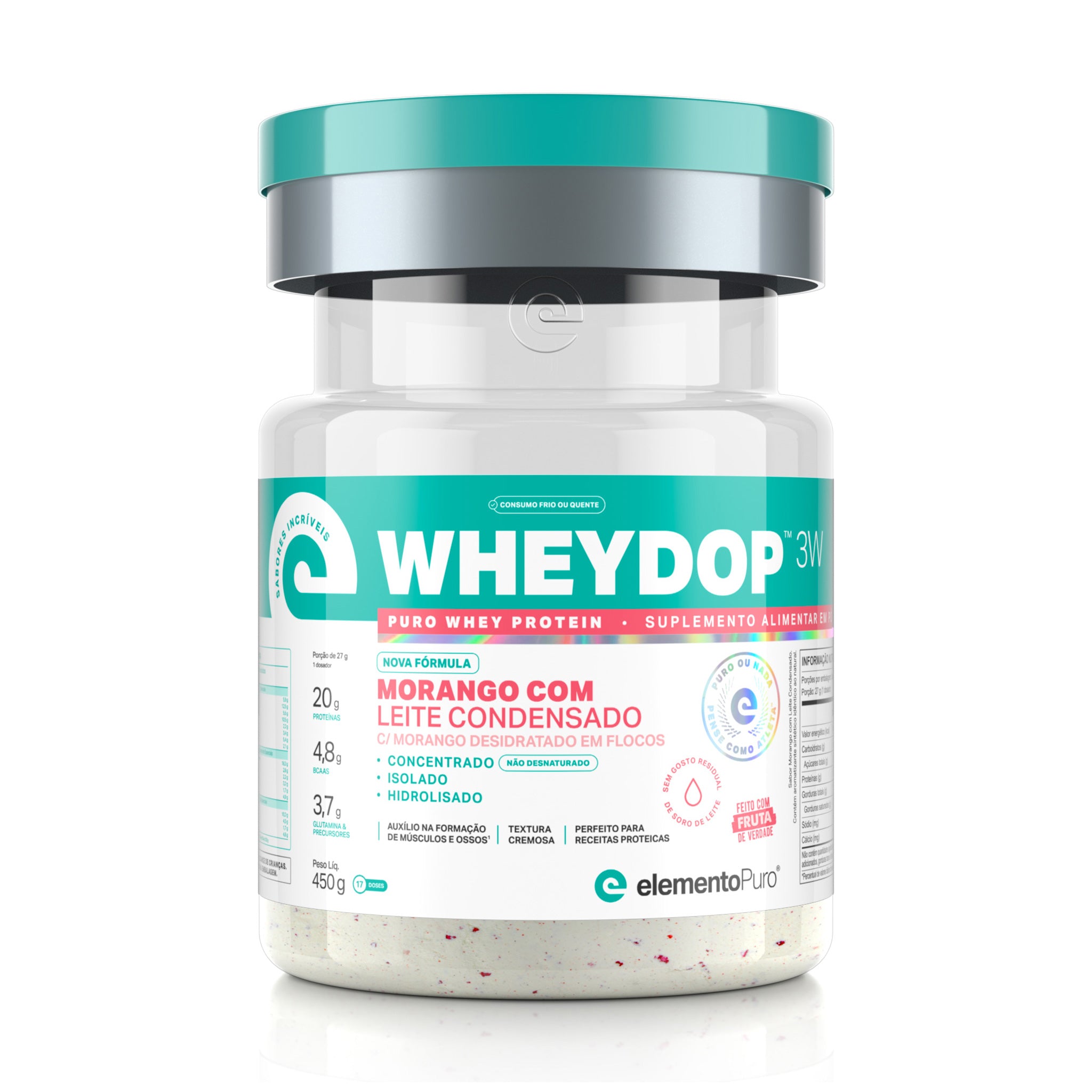WHEYDOP 3W Morango com Leite Condensado 450g