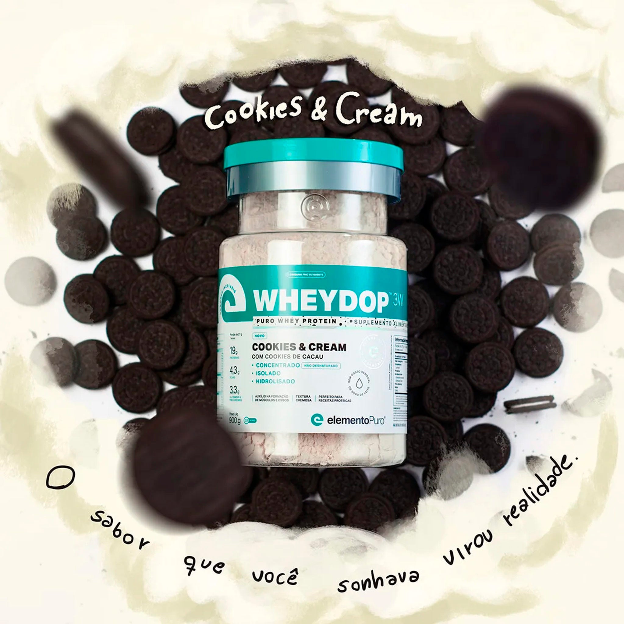 WHEYDOP 3W Cookies & Cream 900g