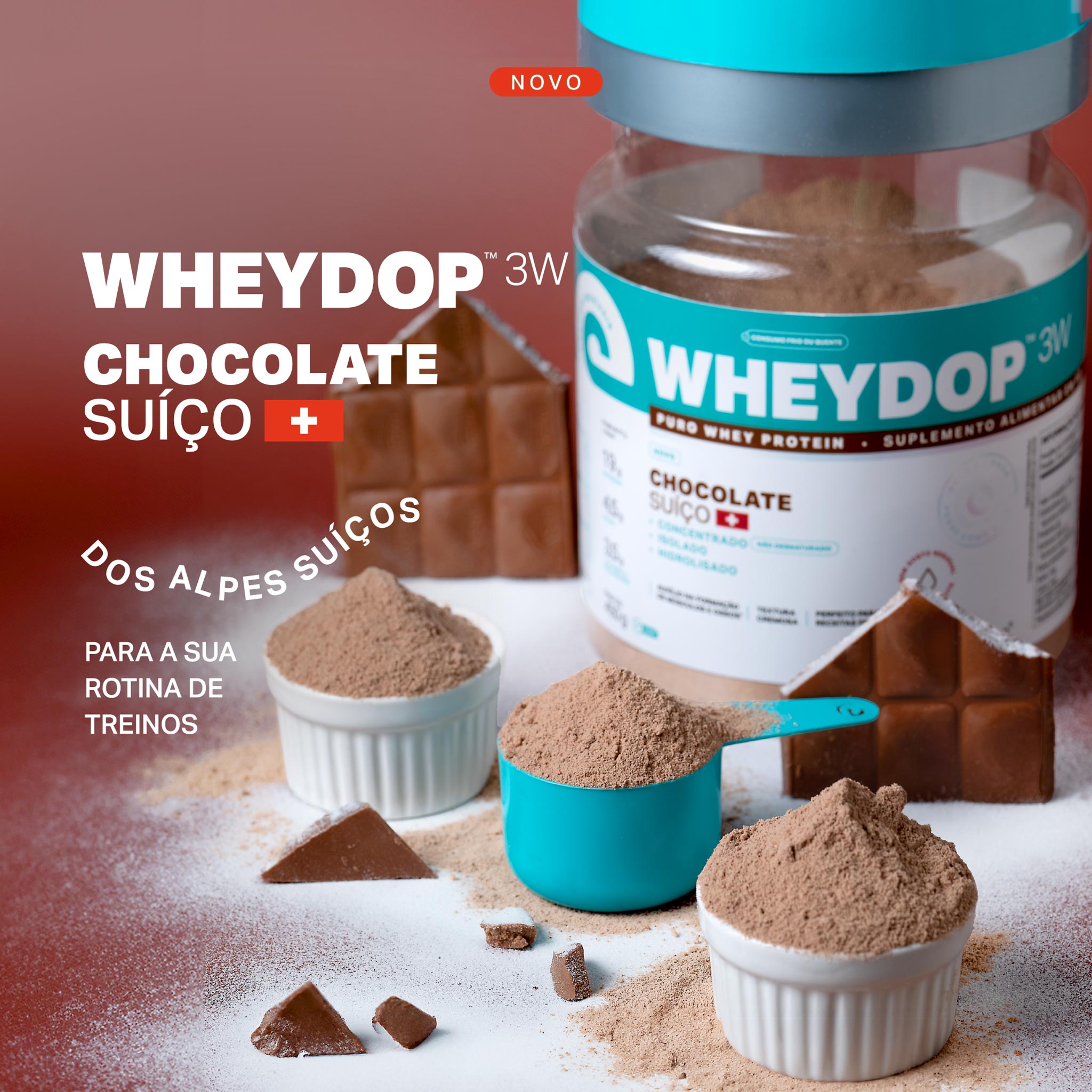 WHEYDOP 3W Chocolate Suíço 450g