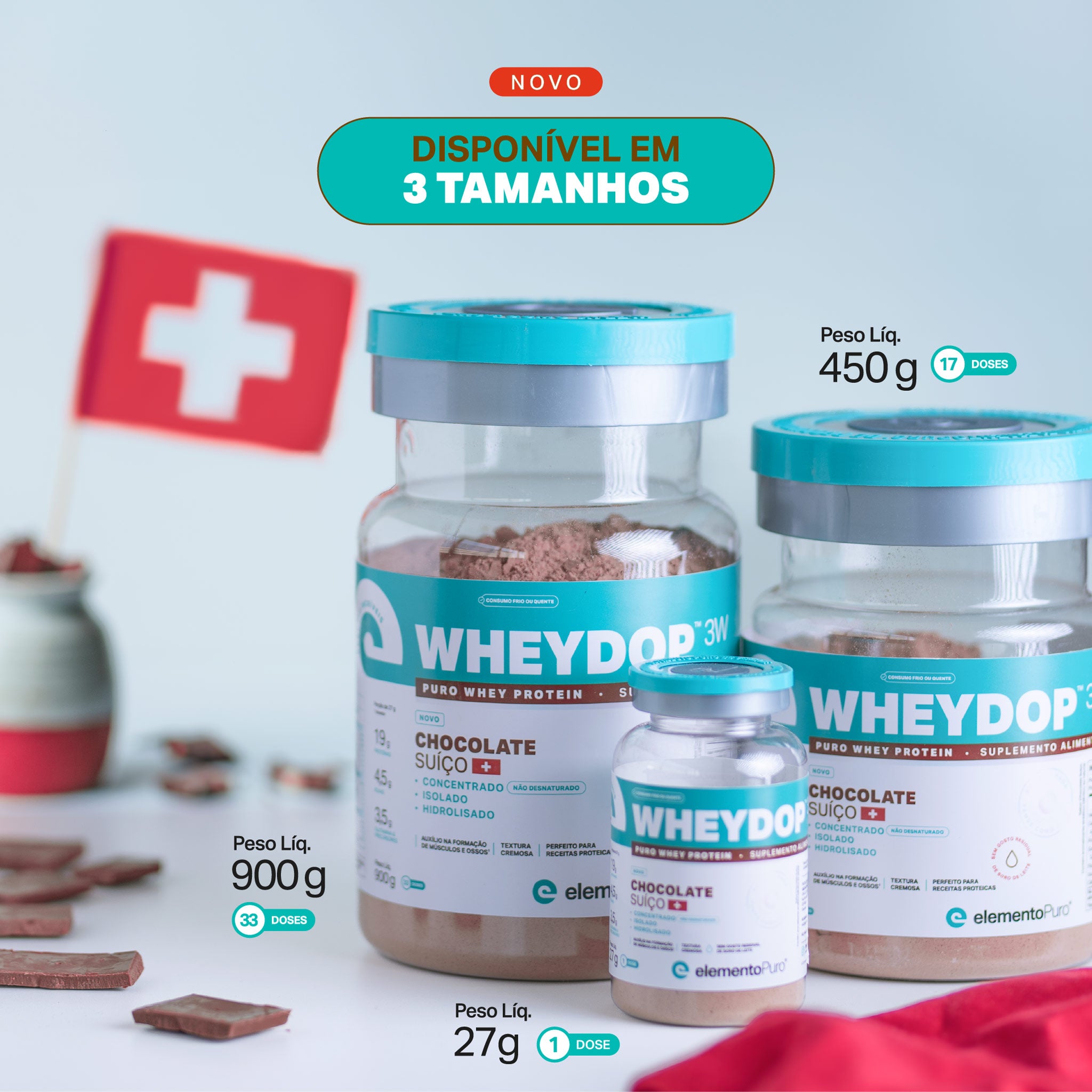 MONODOSE WHEYDOP 3W Chocolate Suíço 27g