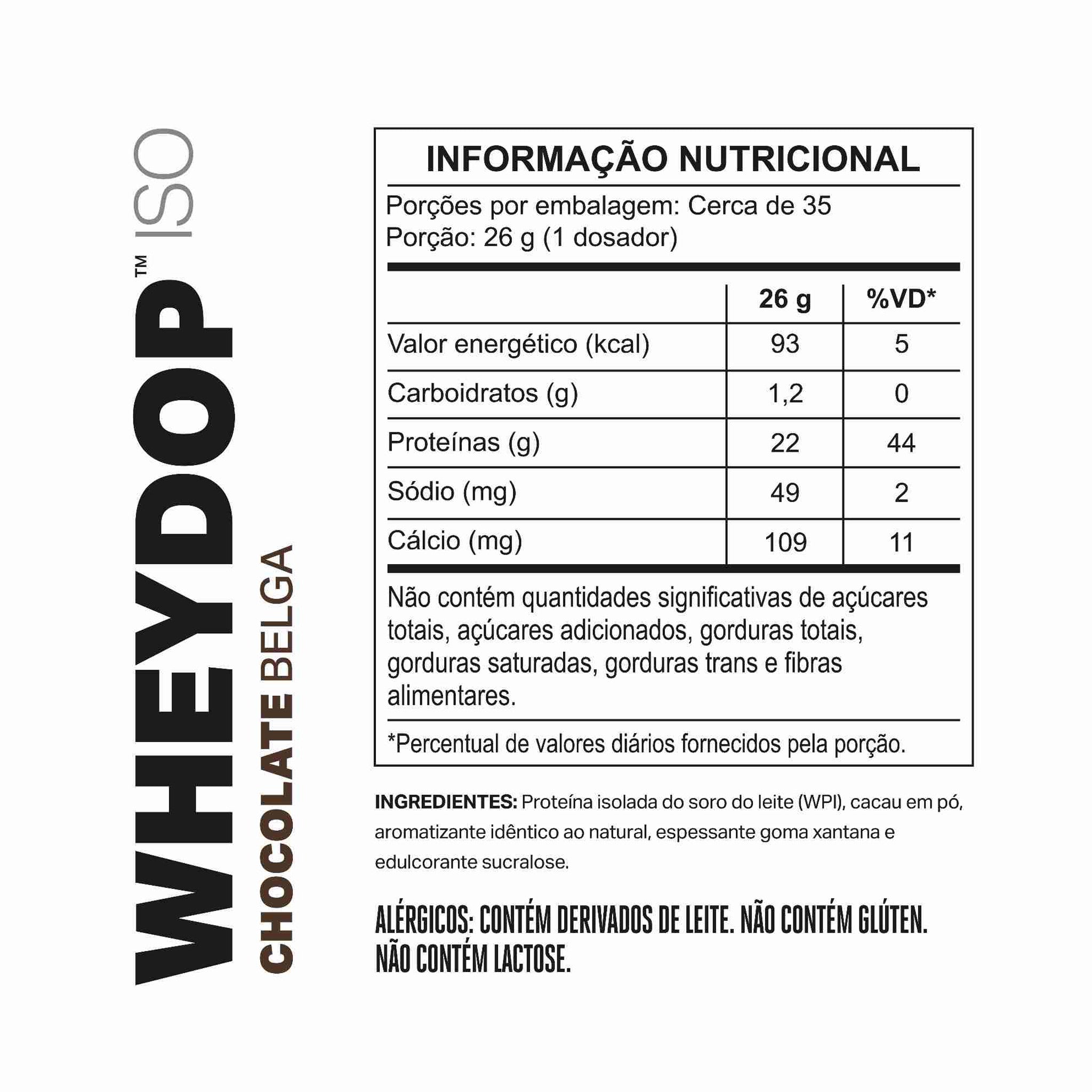 WHEYDOP ISO Chocolate Belga 900g