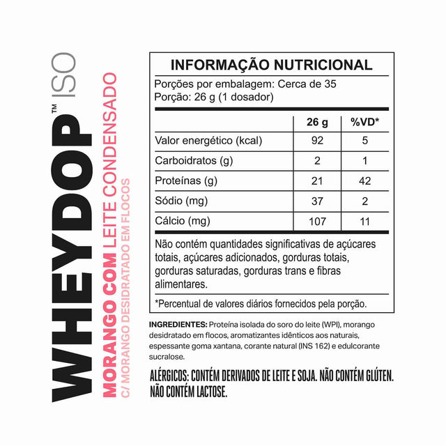 WHEYDOP ISO Morango com Leite Condensado 900g