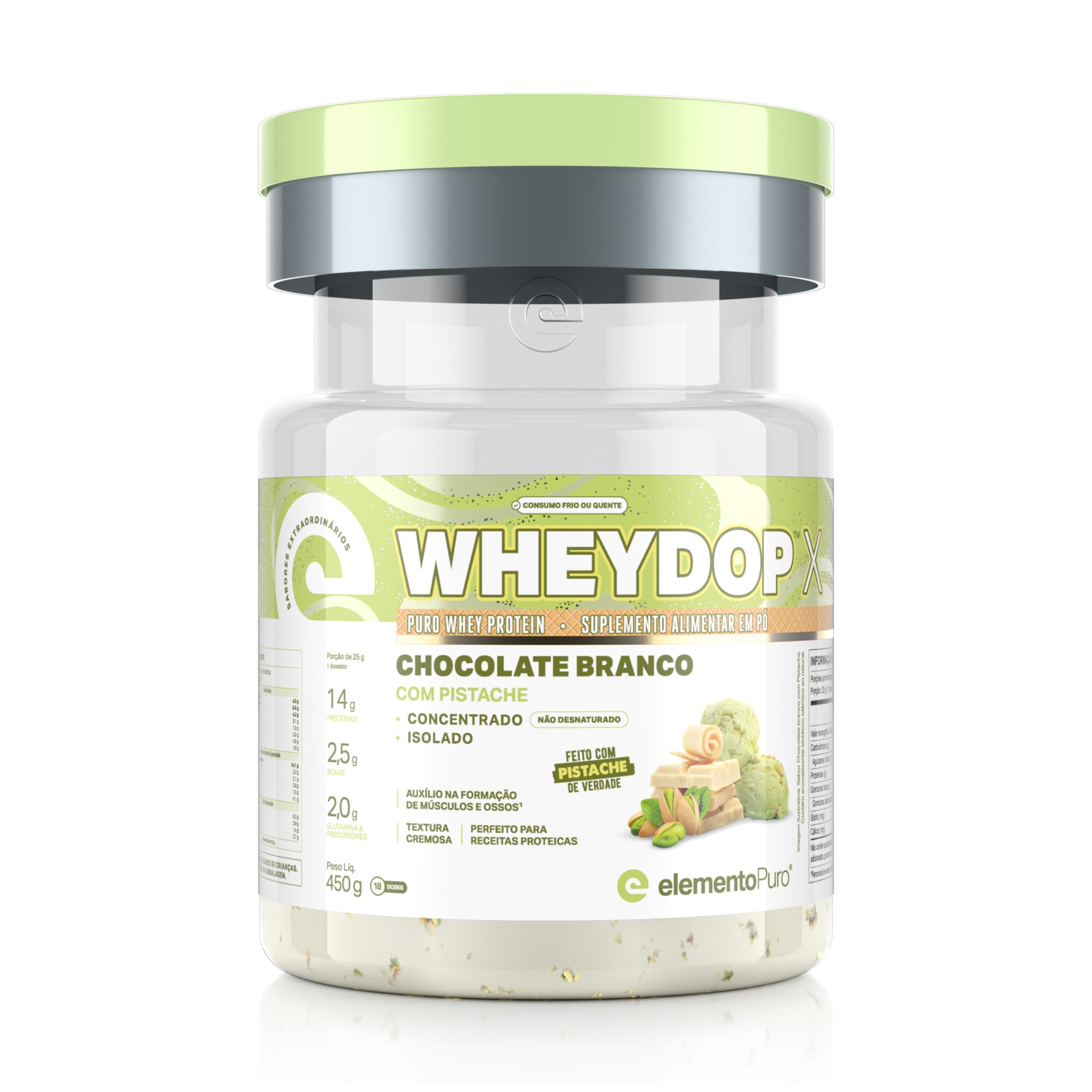 WHEYDOP X Chocolate Branco com Pistache 450g