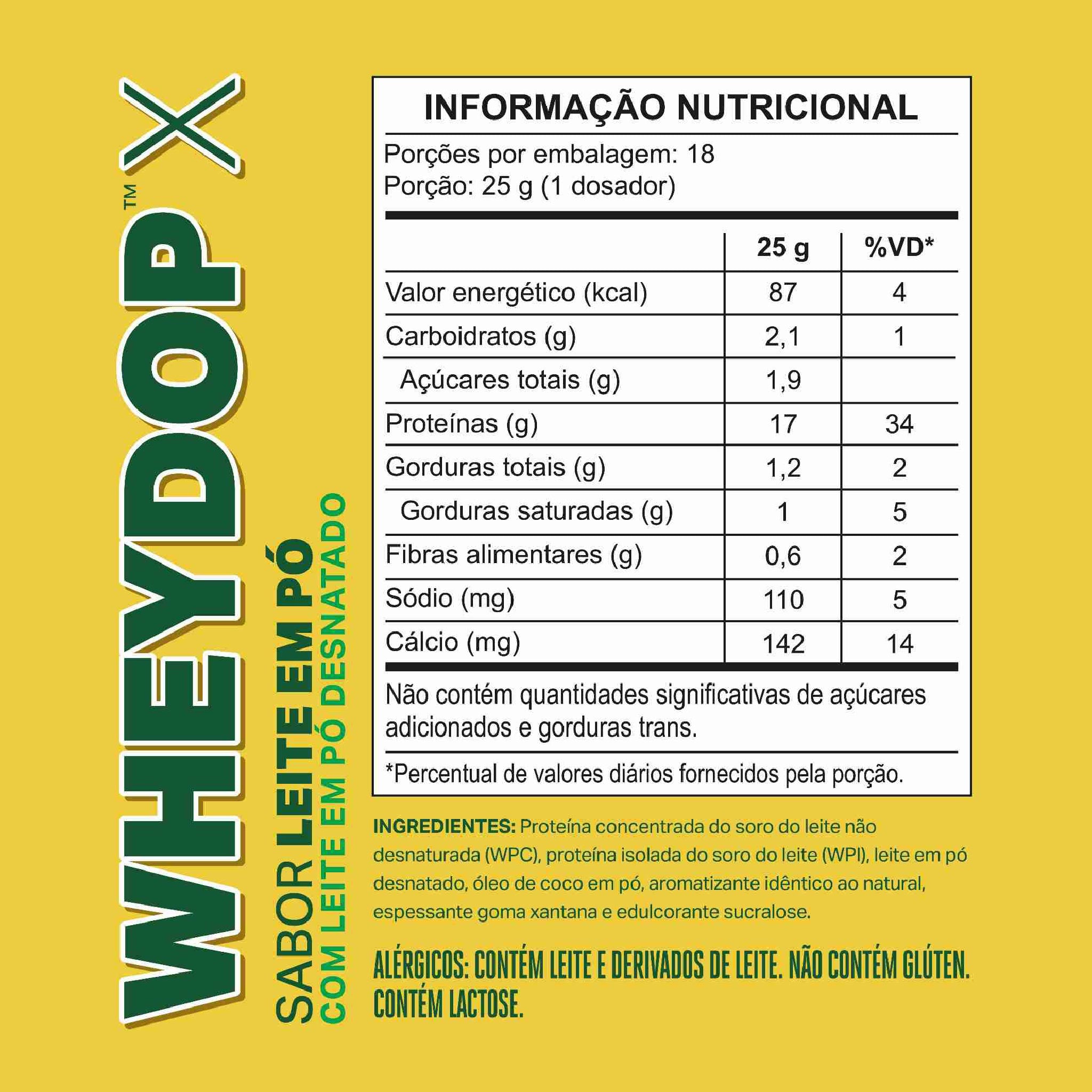 WHEYDOP X Leite em pó 450g