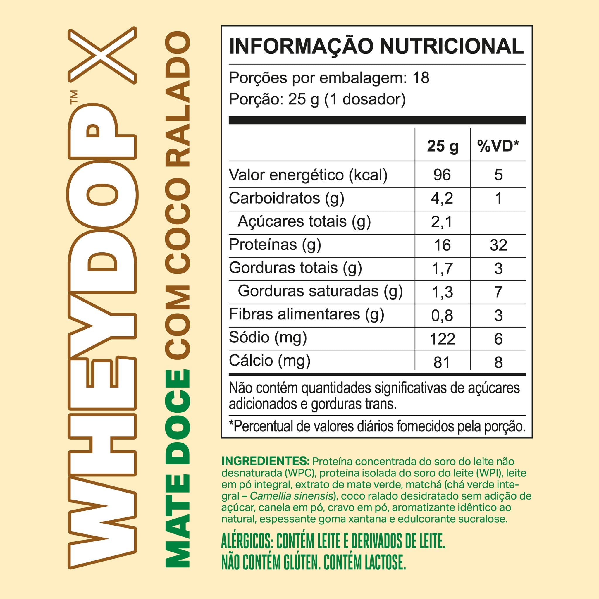 WHEYDOP X Mate Doce com Coco Ralado 450g