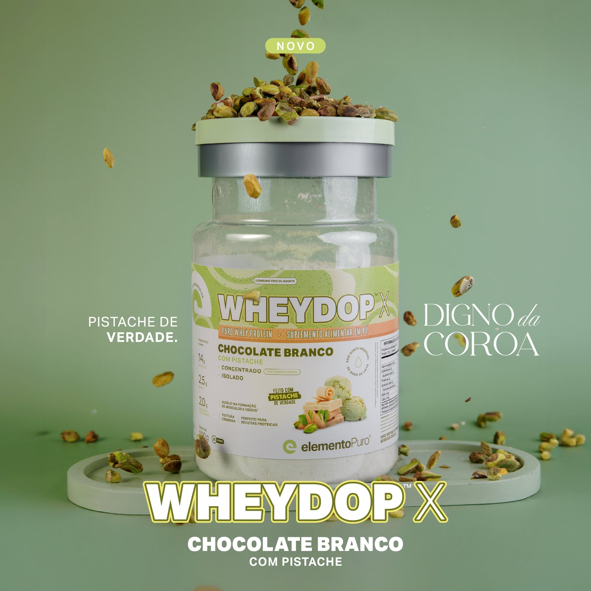 WHEYDOP X Chocolate Branco com Pistache 900g