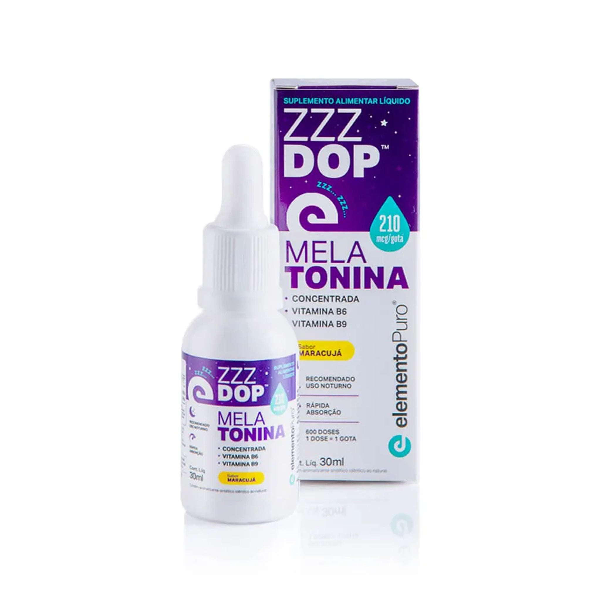 ZZZDOP Melatonina em gotas Maracujá 30 mL