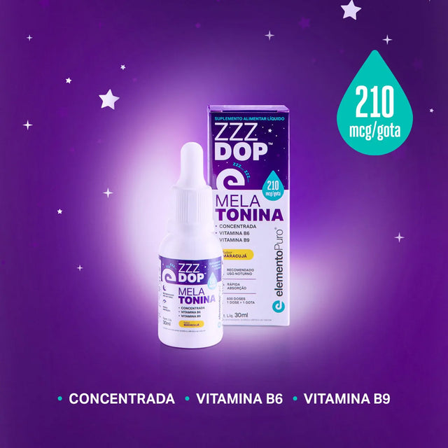ZZZDOP Melatonina em gotas Maracujá 30 mL