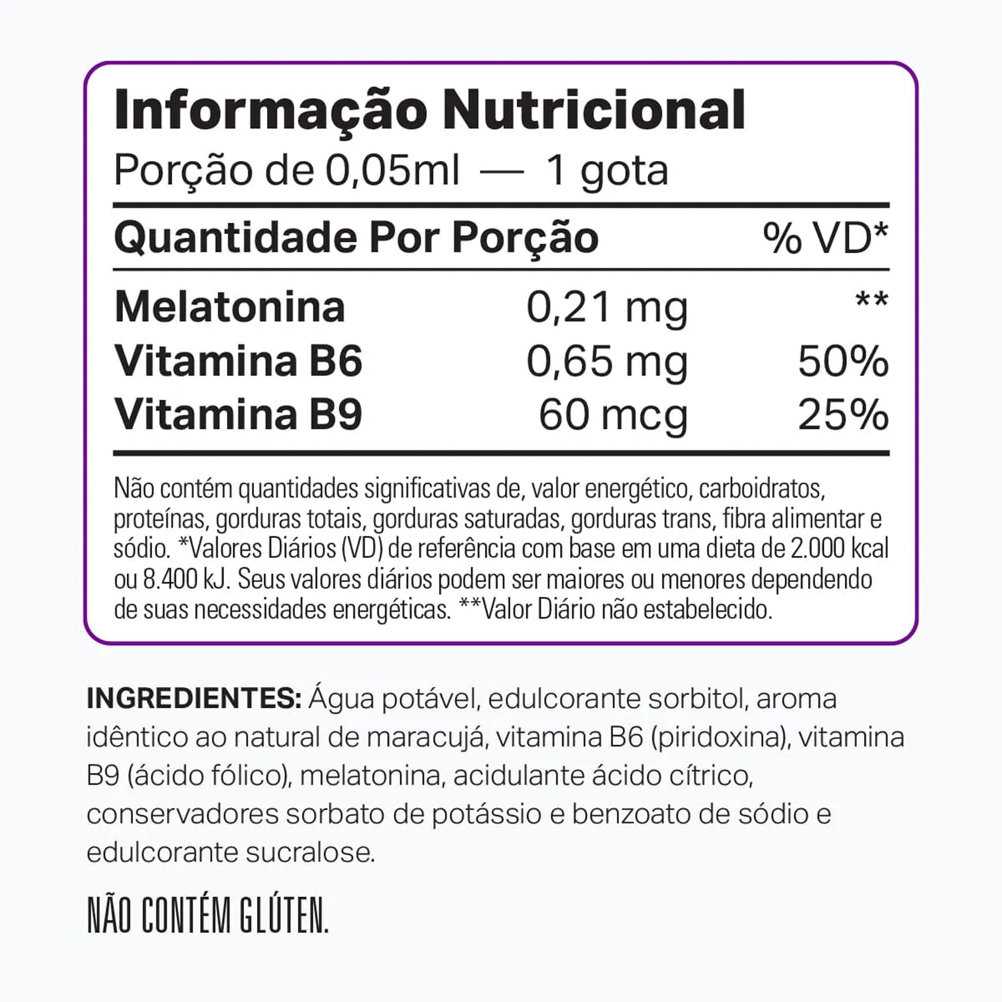 ZZZDOP Melatonina em gotas Maracujá 30 mL