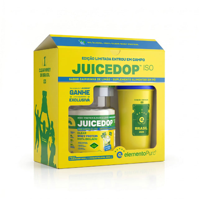 KIT JUICEDOP ISO Caipirinha de Limão 450g + Coqueteleira Exclusiva