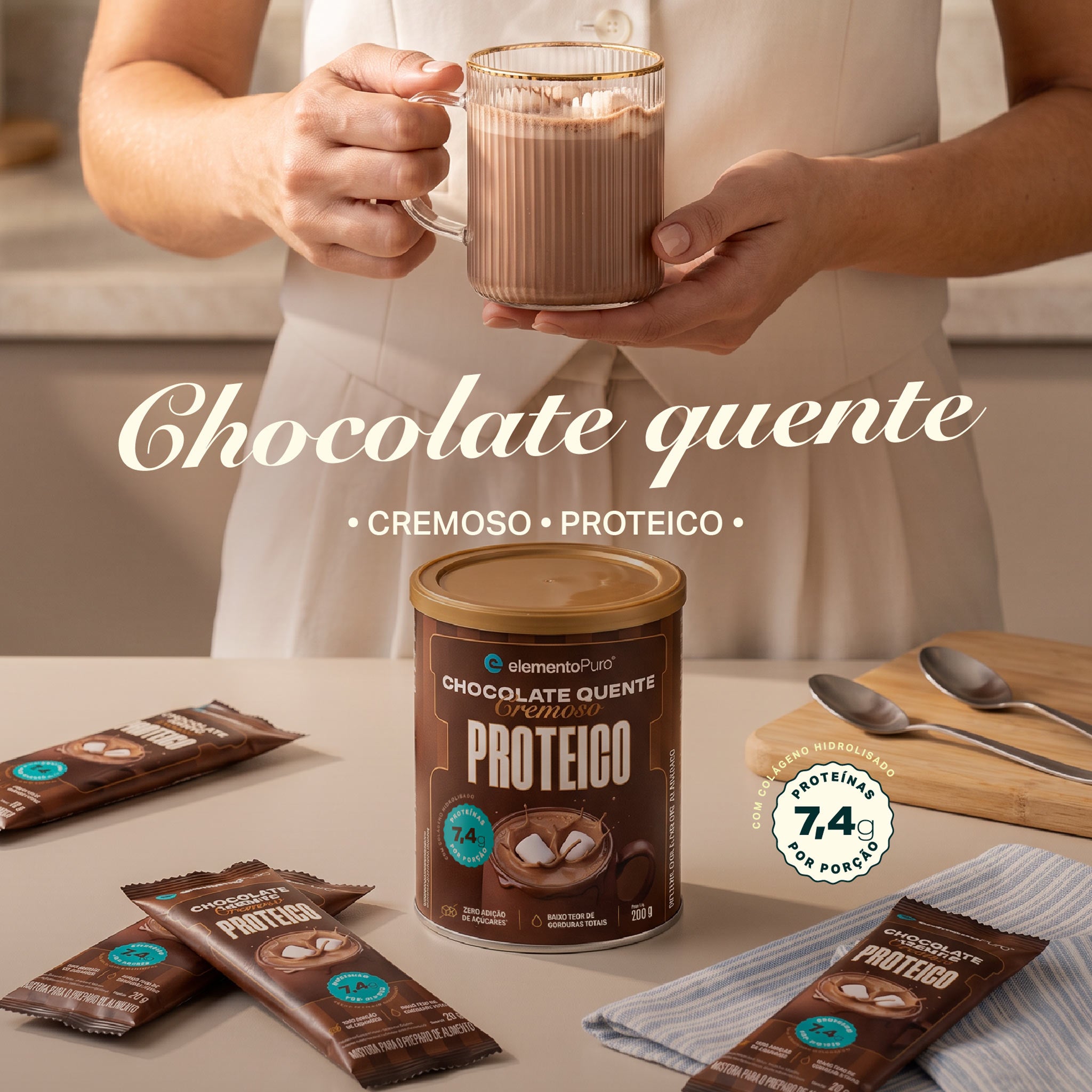 Chocolate Quente Cremoso Proteico 200g